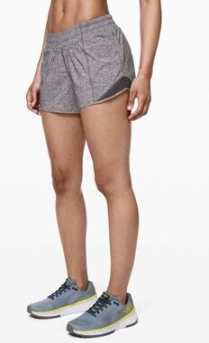 Lululemon Hotty Hot Shorts — Sz 10 Heather Gray, Athletic Running 3.5” Inseam